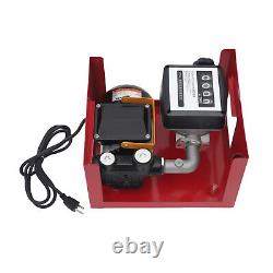 110V 60L/Min Electric Fuel Transfer Pump With Nozzle Meter For Oil Fuel Diesel
