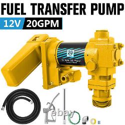 12V DC 20GPM Portable Gasoline Fuel Transfer Pump Gas Diesel High Quality