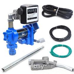 265W 20GPM 12V DC Fuel Transfer Pump Gasoline Anti-Explosive with Oil Meter