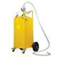 30 Gallon Gas Fuel Diesel Caddy Transfer Tank Rotary Pump Oil Container 9FT Hose