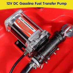 48 Gallon 15 GPM Portable Fuel Tanks with 12V DC Gasoline Fuel Transfer Pump