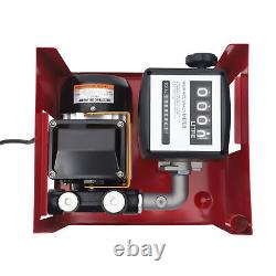 Electric Oil Fuel Diesel Transfer Pump Withmeter Hose + Manual Nozzle 60 L/min New